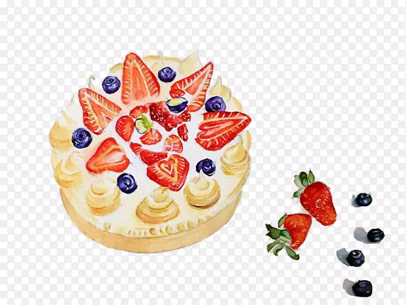 草莓奶油蛋糕摩丝托-草莓蛋糕涂料