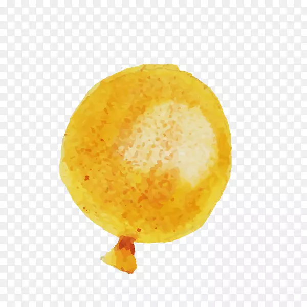 黄色柠檬素菜.彩色墨水涂成黄色气球