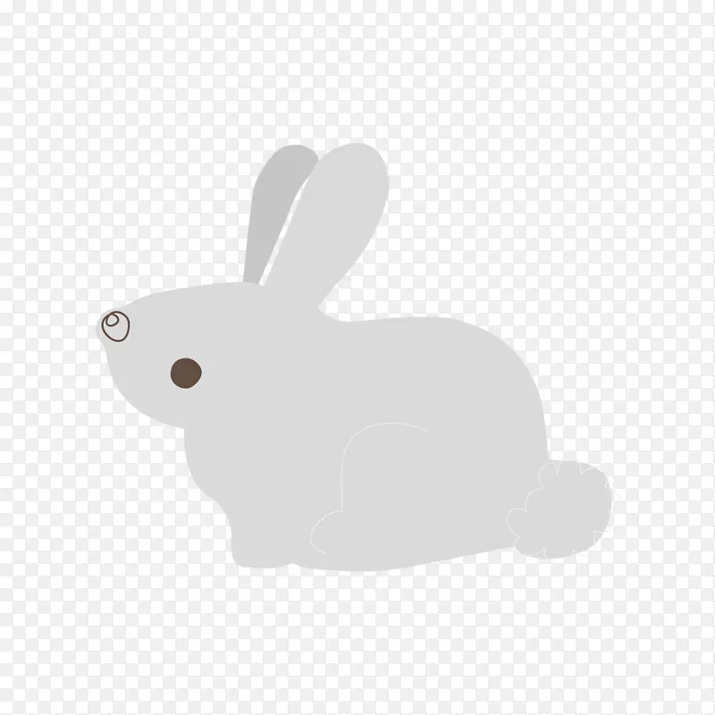 家养兔子复活节兔子图案-灰色兔