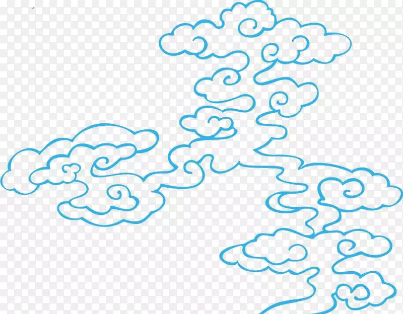云线云图案中式手绘云