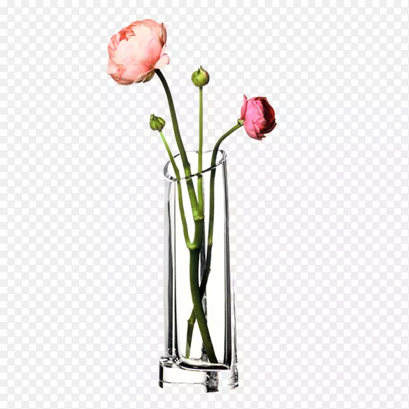 花瓶花卉设计画壁纸-玻璃莲花芽