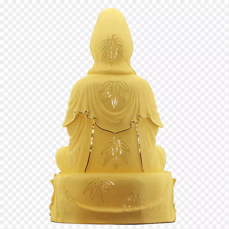 佛像雕像黄-佛陀的背面