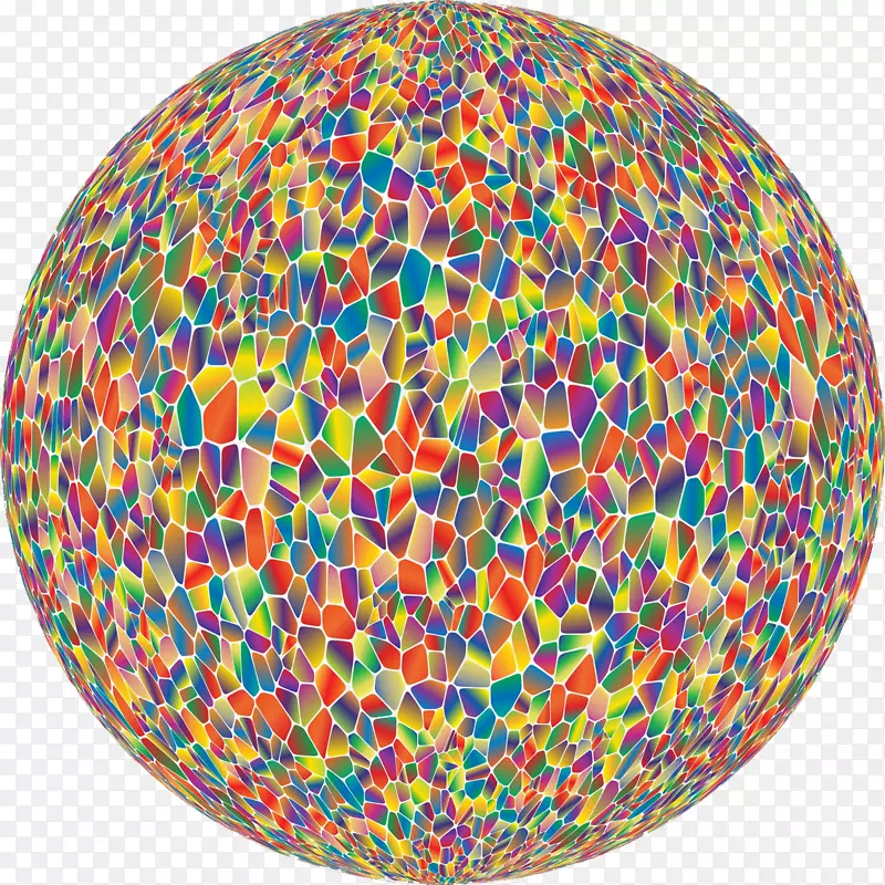 球体可伸缩图形.彩色玻璃球