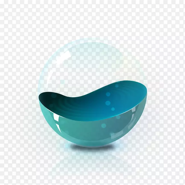 蓝色设计师玻璃球