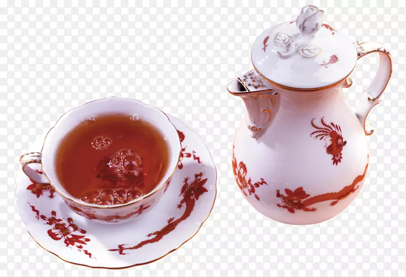 茶杯咖啡壶夹艺术古典红茶