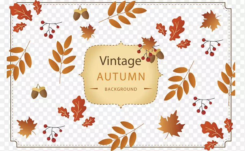 秋季明信片，旧衣服-美丽的老式明信片秋天