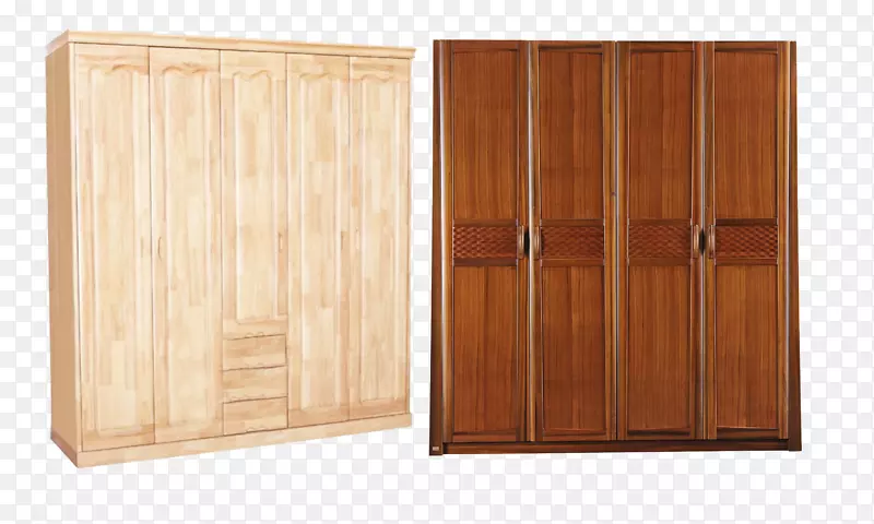 衣柜和衣柜木料染色漆橱柜橡胶木衣柜成品图片材料