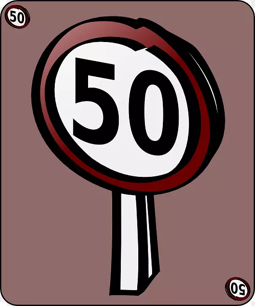 限速交通标志剪贴画.第50号剪贴画