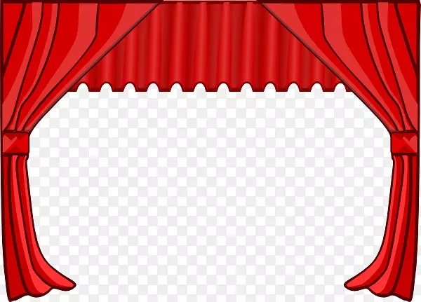 剧院窗帘和舞台窗帘戏剧剪贴画.舞台剪贴画