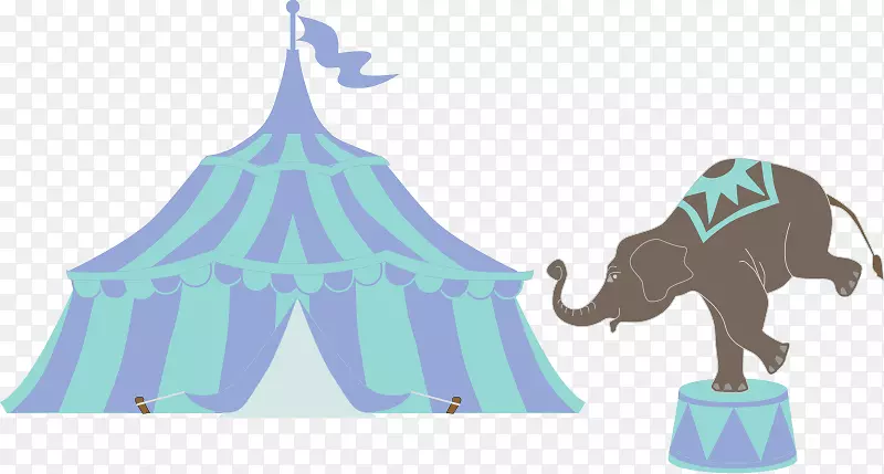 马戏团大象帐篷夹艺术基座