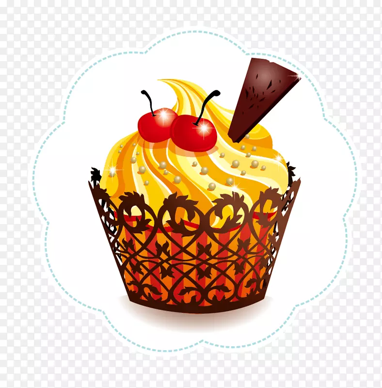 生日蛋糕祝福贺卡祝你生日快乐-美味的蛋糕载体