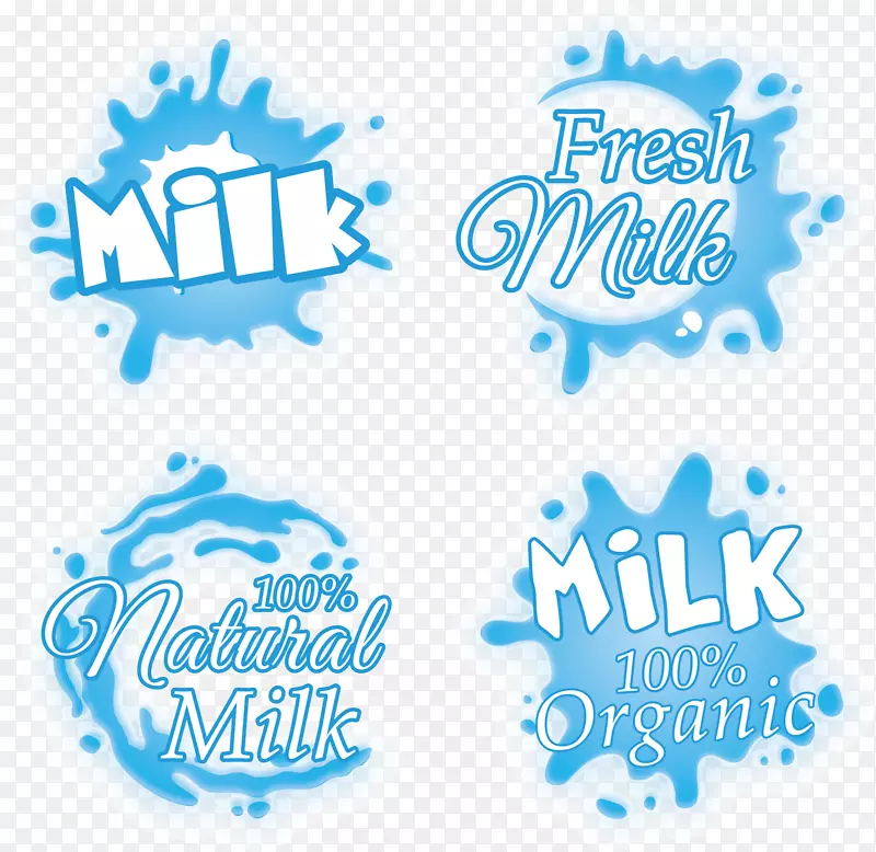 牛奶标志-蓝色标志载体