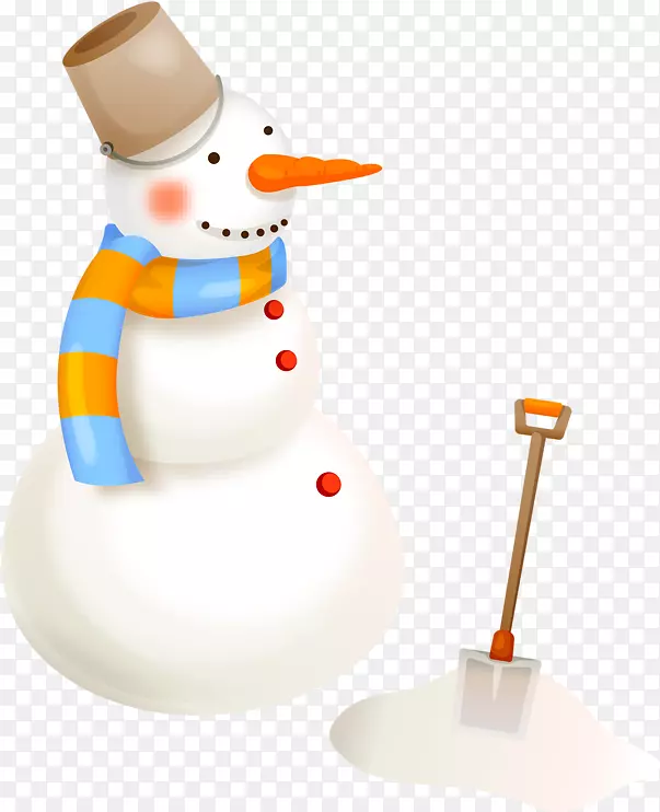 雪人圣诞围巾剪贴画卡通雪人