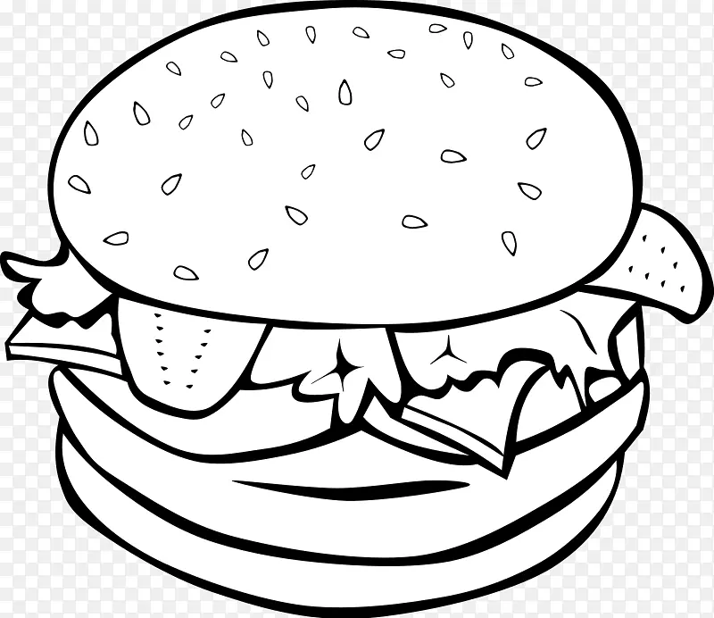 汉堡包快餐芝士汉堡鸡肉三明治夹艺术.汉堡夹片透明