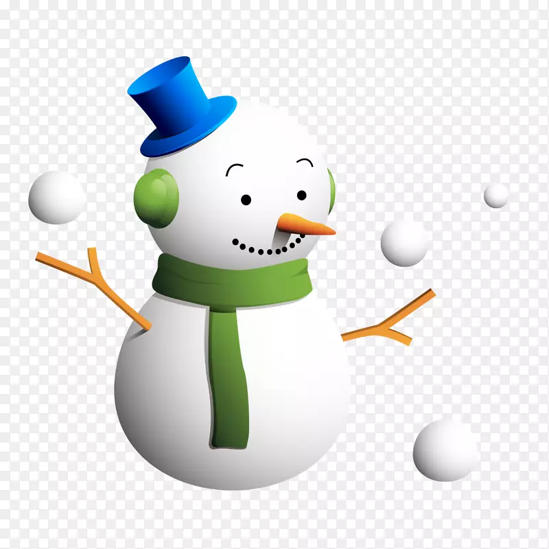 雪人剪贴画-可爱的雪人
