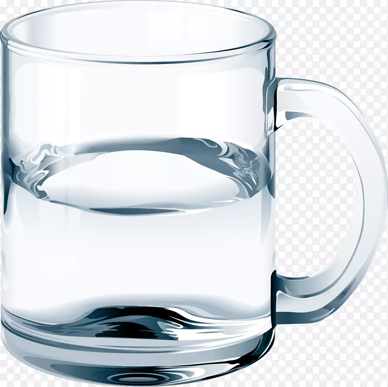 玻璃杯水皇室免费手绘白玻璃