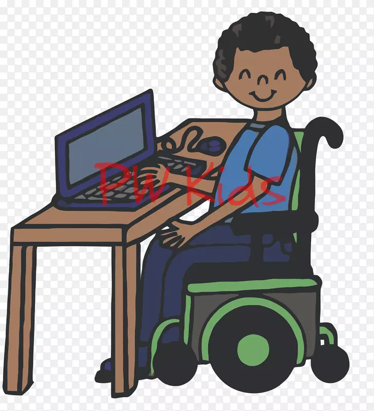 残疾电脑剪贴画-残疾剪贴画
