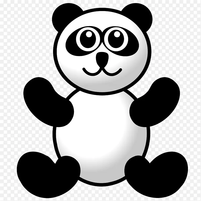 大熊猫棕熊卡通剪贴画免费熊猫剪贴画