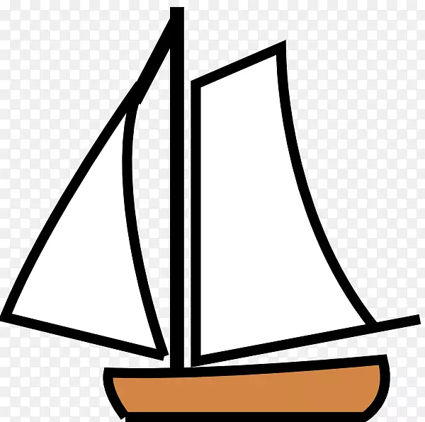 帆船划船剪贴画卡通帆船