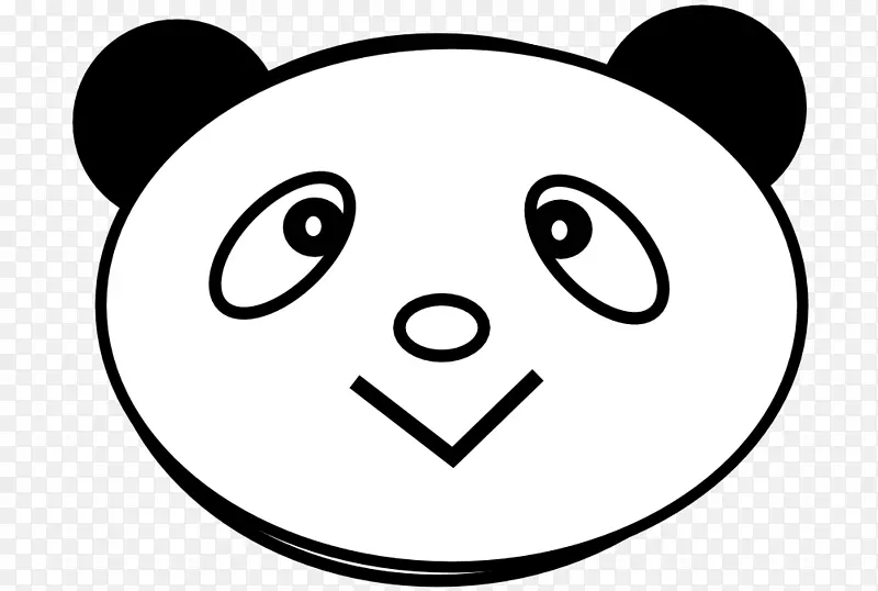 大熊猫熊红熊猫剪贴画-黑白动物照片