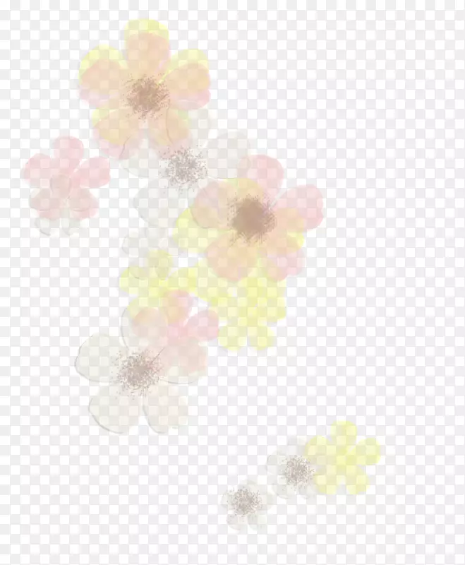 花瓣插画艺术-虚幻的花朵背景
