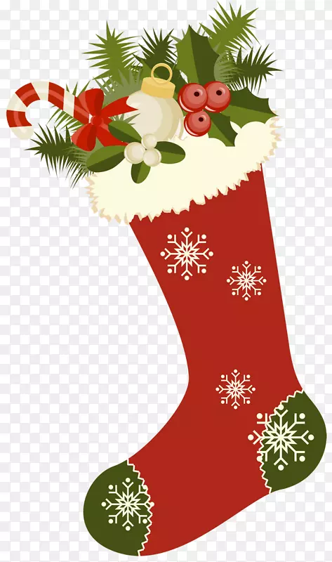 糖果手杖圣诞长袜剪贴画圣诞袜形象