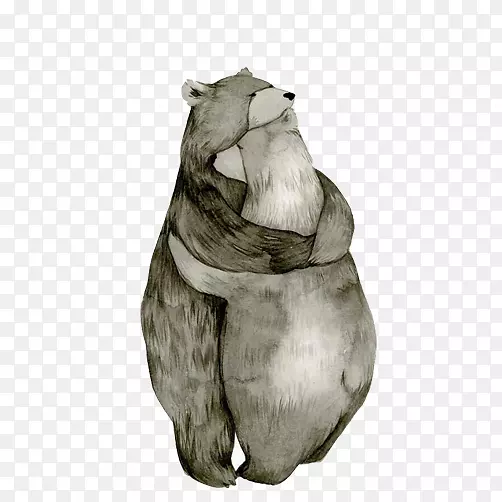 熊抱画插图-熊抱创意图片