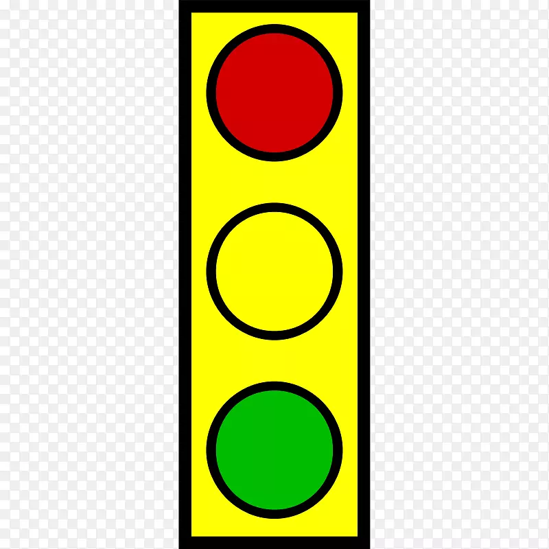 交通灯交通标志夹艺术.黄色信号灯