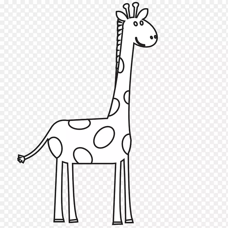 长颈鹿白色免费内容剪贴画-长颈鹿图像免费