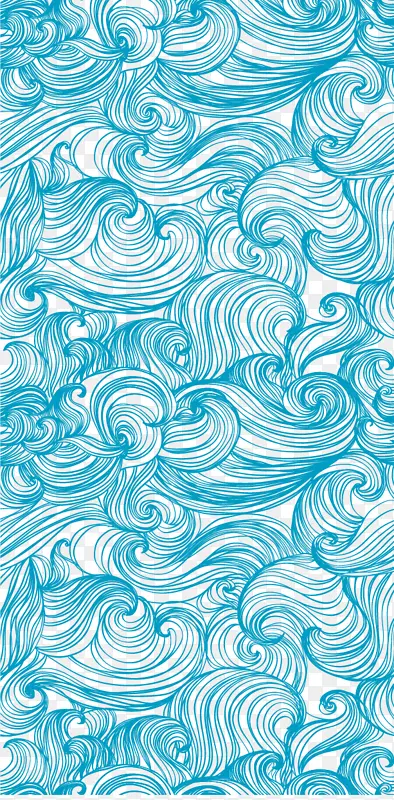 风浪图形-波浪线手稿材料阴影