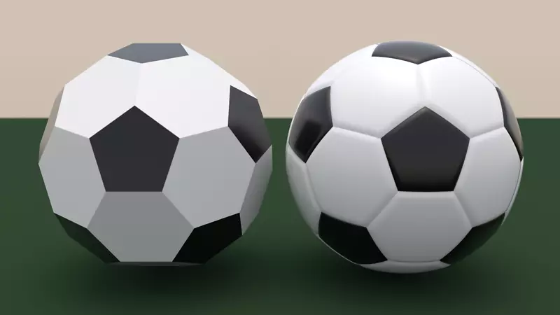 截形二面体足球六角形足球