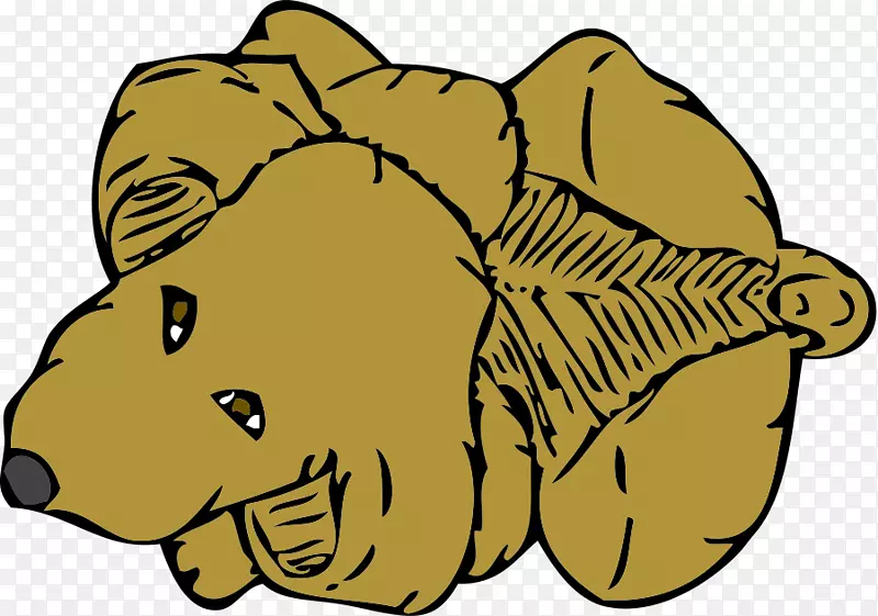 巴塞特猎犬夹艺术-卡通熟睡狗