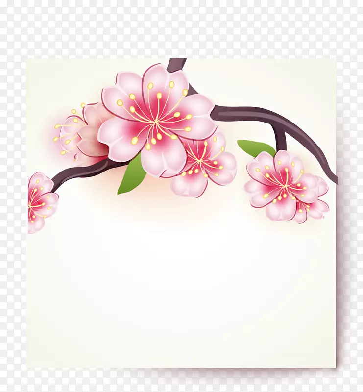 纸樱花-樱花卡片材料