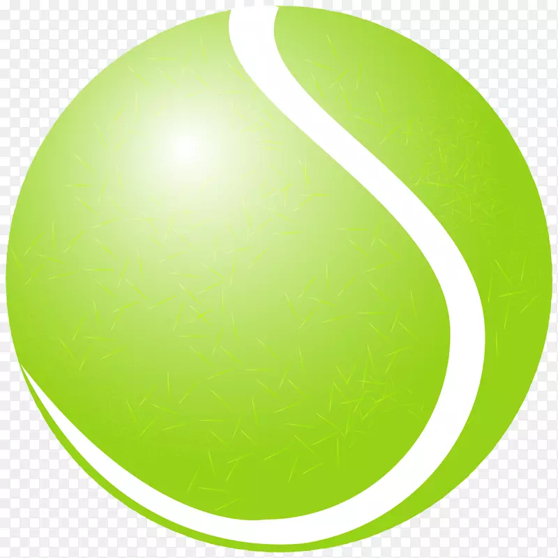 网球卡通绿球剪贴画