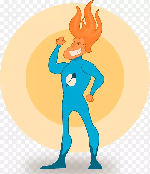 超级英雄火焰剪辑艺术自由火焰剪贴画