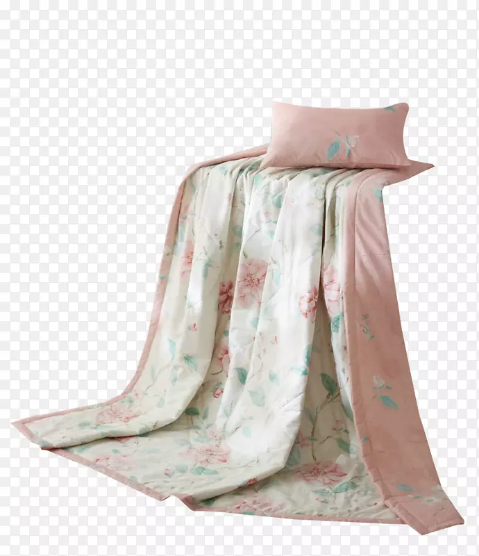 毛毯粉红夏季-粉红暖夏凉料