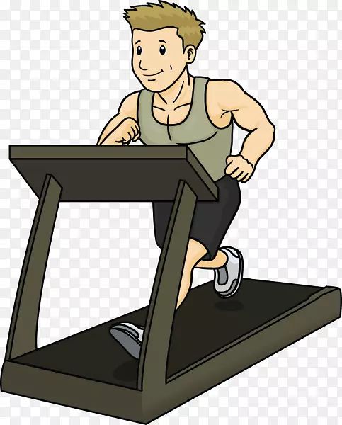 体育健身卡通跑步机剪贴画健身卡通形象