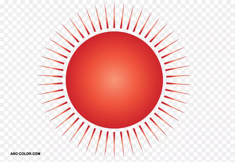 免费电脑图标剪贴画-红太阳剪贴画