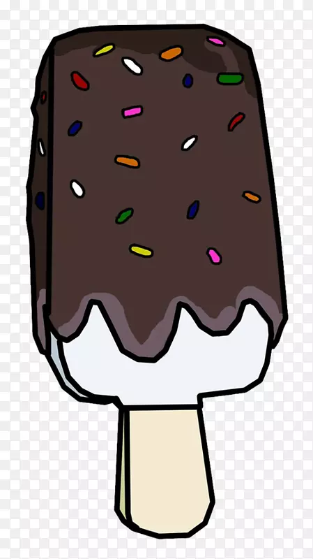 冰淇淋锥，冰淇淋，巧克力，冰淇淋-冰棒剪贴画