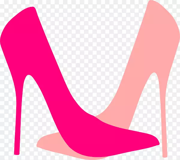 高跟鞋细跟鞋粉红夹子
