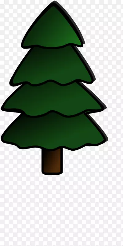 东方白松树剪贴画-图形圣诞树