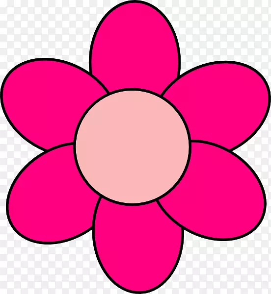 免费内容粉红花卉剪贴画-卡通花卉剪贴画