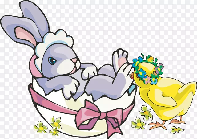 复活节兔子剪贴画-复活节婴儿剪贴画