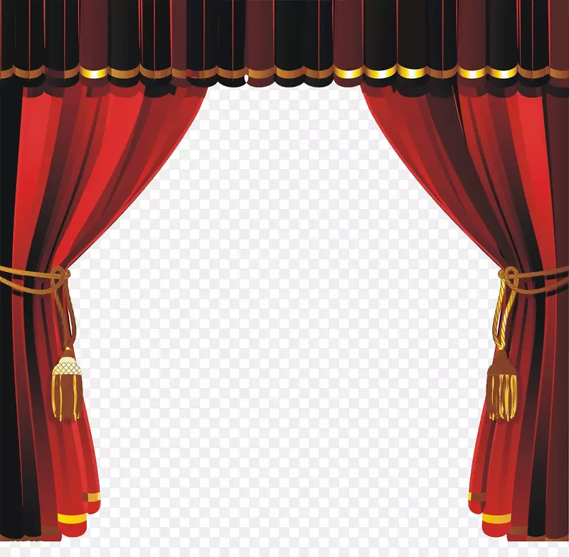 剧场窗帘和舞台窗帘-免费拉红窗帘