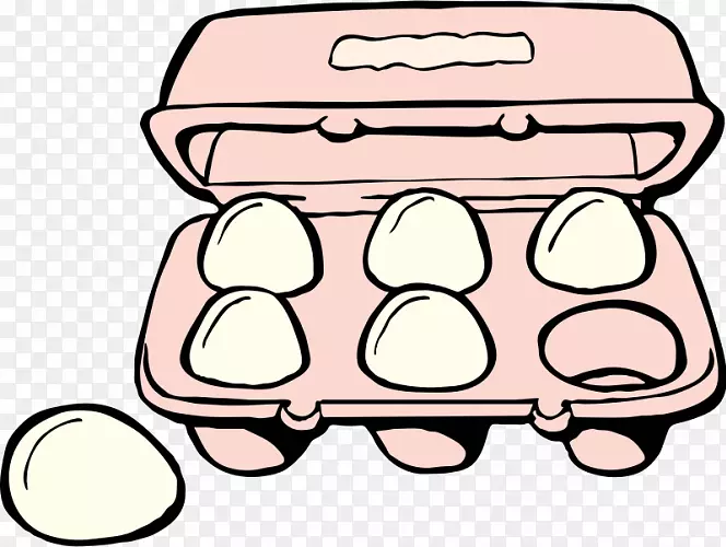 煎蛋早餐煮熟鸡蛋夹艺术纸箱鸡蛋剪贴画
