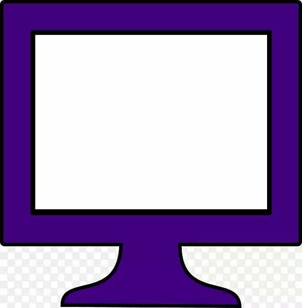 电脑监控电脑图标符号紫色剪贴画电脑监视器图像