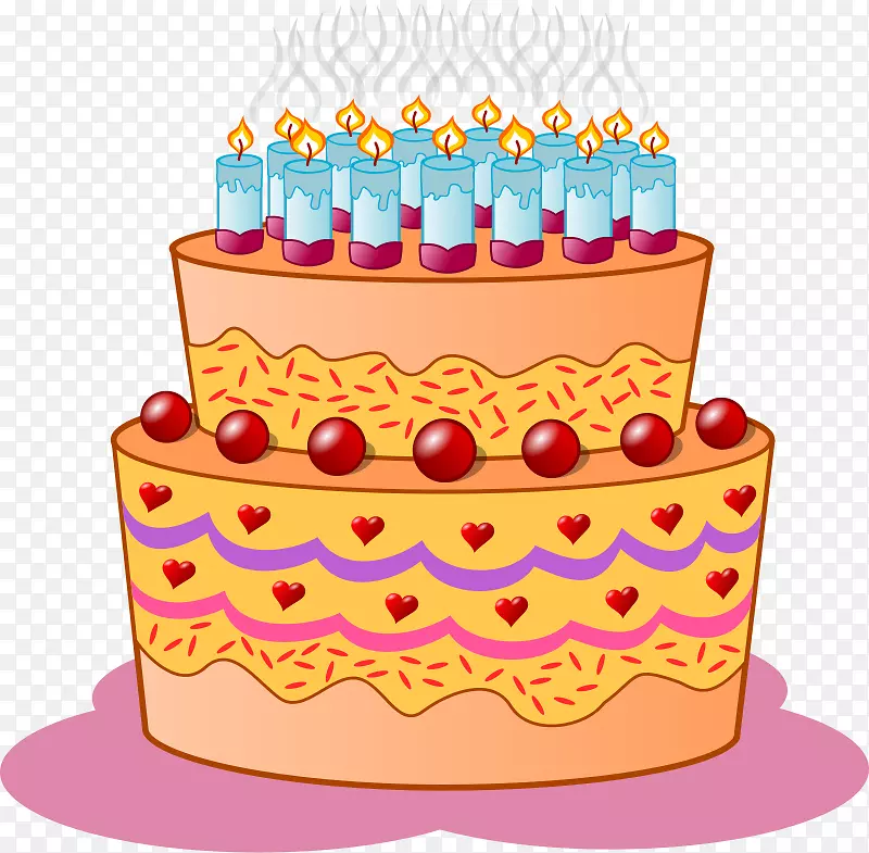 生日蛋糕纸杯蛋糕剪贴画免费蛋糕