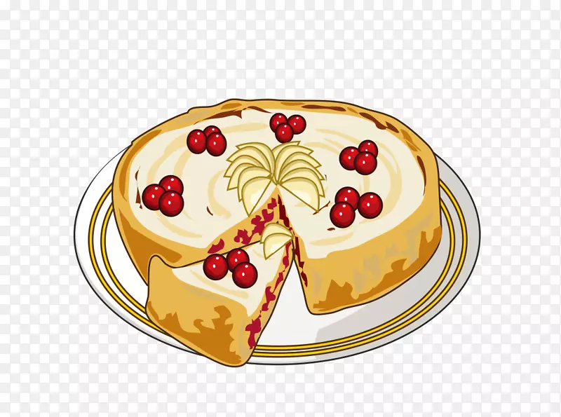 面包店苹果派卡通蛋糕-无卡通蛋糕PNG