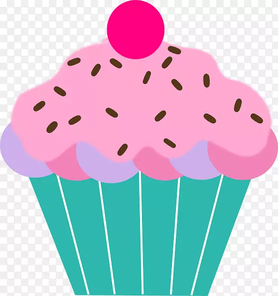 蛋糕生日蛋糕剪贴画粉红纸杯蛋糕图片