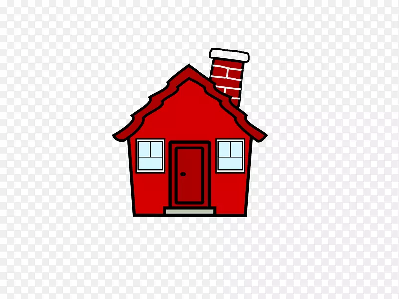 免费内容剪贴画-红色住宅剪贴画